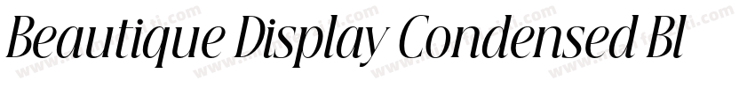 Beautique Display Condensed Black字体转换